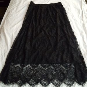 🌟NY Collection Black Lace Stretchy Skirt